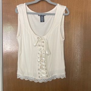 Lace up tank top